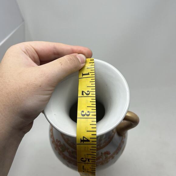 12.5" Vintage VTG Chinese Peacock Bird Vase Marked - Picture 12 of 13